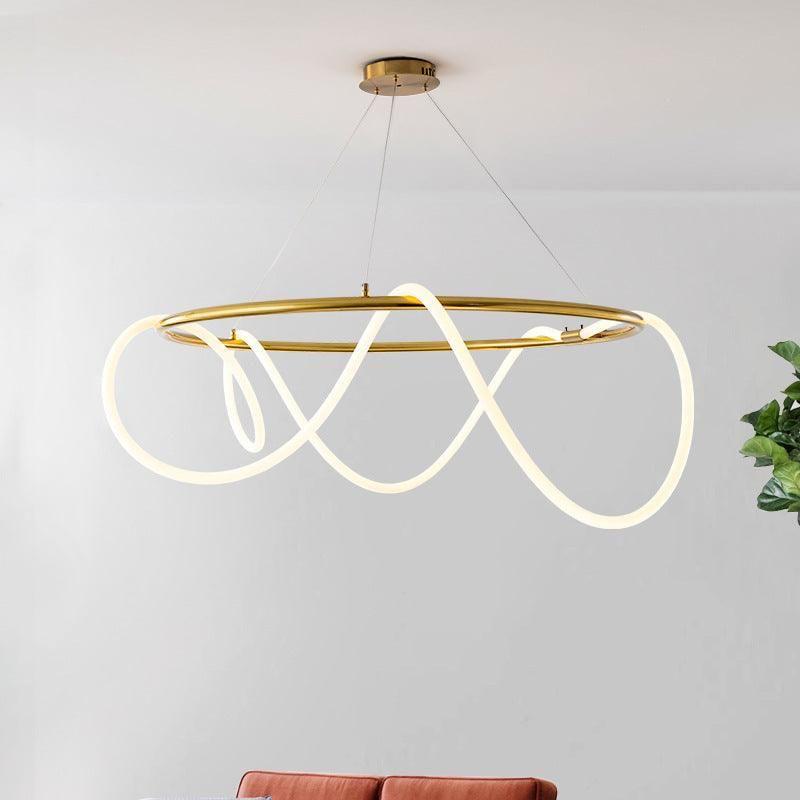 CIRCLE GOLD CHANDELIER