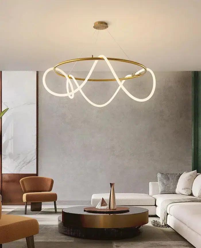 CIRCLE GOLD CHANDELIER
