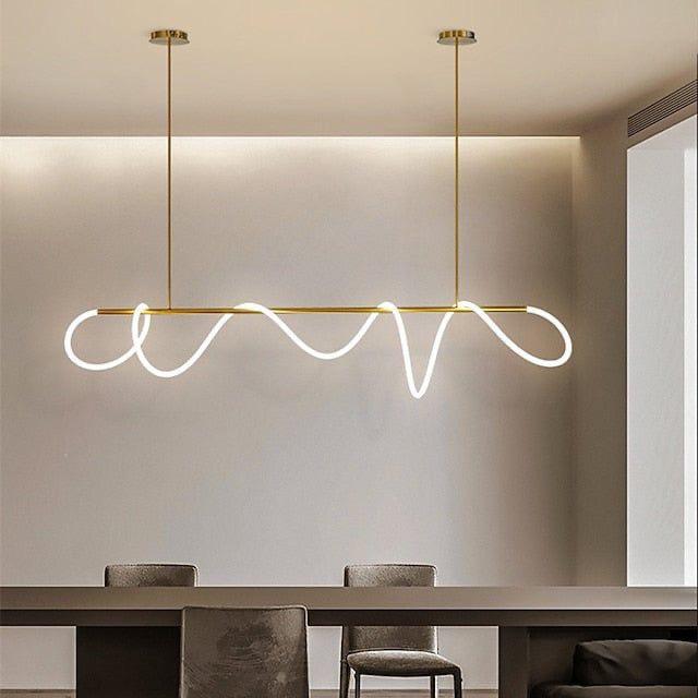 LENDA led chandelier gold