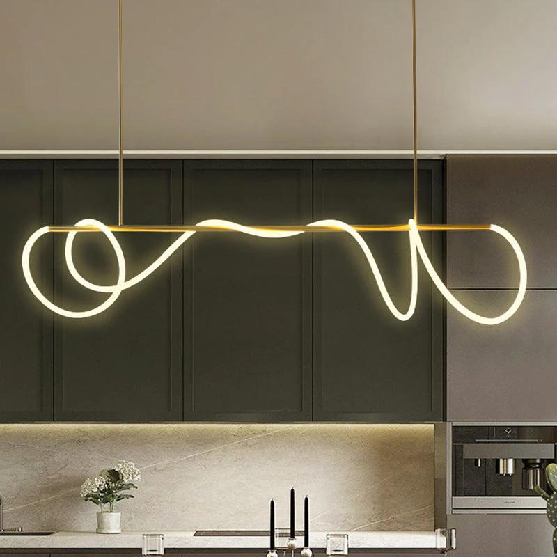 LENDA led chandelier gold