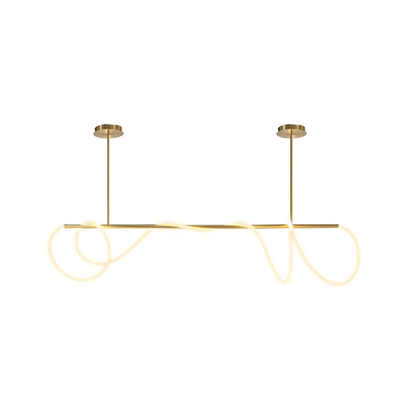 LENDA led chandelier gold