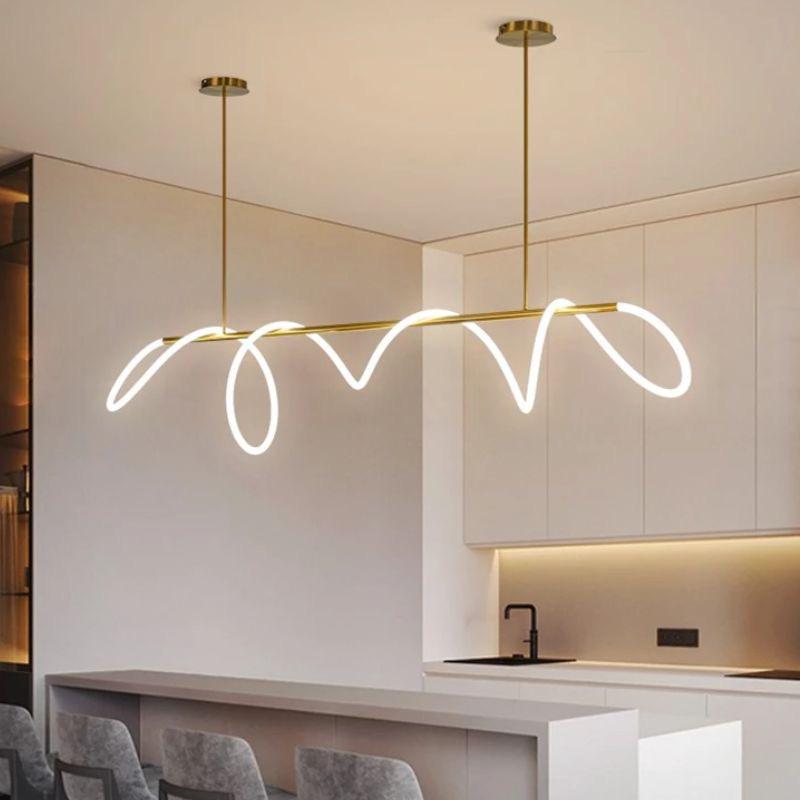 LENDA led chandelier gold