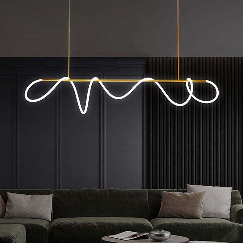 LENDA led chandelier gold