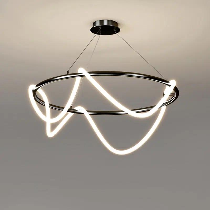 CIRCLE black chandelier