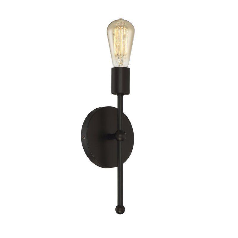 SINGLE black wall lamp